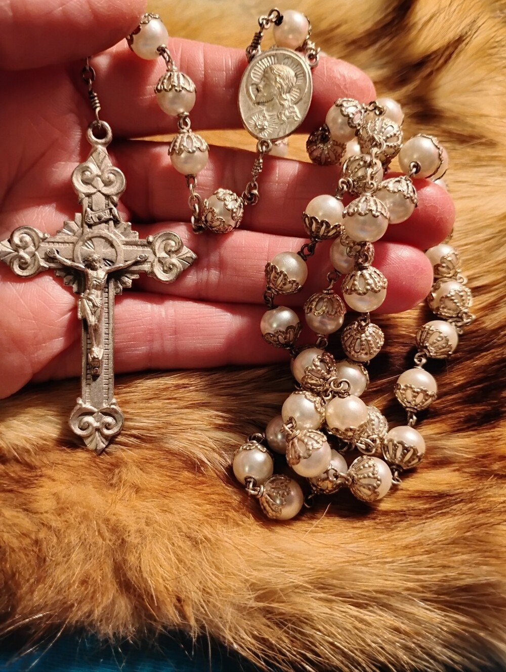 Larger Cross Vintage Rosary